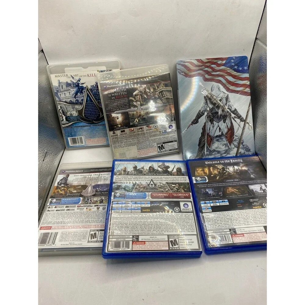 Assassin's Creed ps3 ps4 1-3 Bundle revelation Syndicate Black Flag PlayStation
